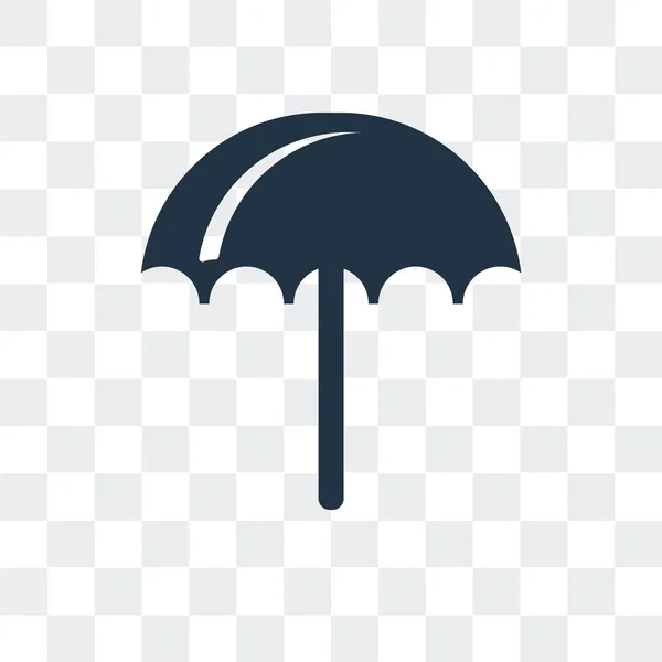 Paraguas icono vectorial aislado sobre fondo transparente, diseño del logotipo del paraguas — Archivo Imágenes Vectoriales