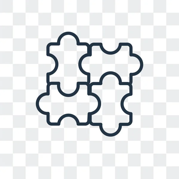Jigsaw icono del vector aislado sobre fondo transparente, diseño del logotipo de Jigsaw — Vector de stock