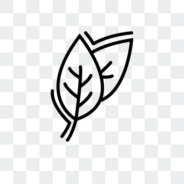 Icône vectorielle feuille isolée sur fond transparent, conception de logo feuille — Image vectorielle