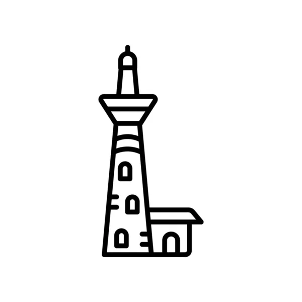 Split Point Faro icono vector aislado sobre fondo blanco , — Vector de stock