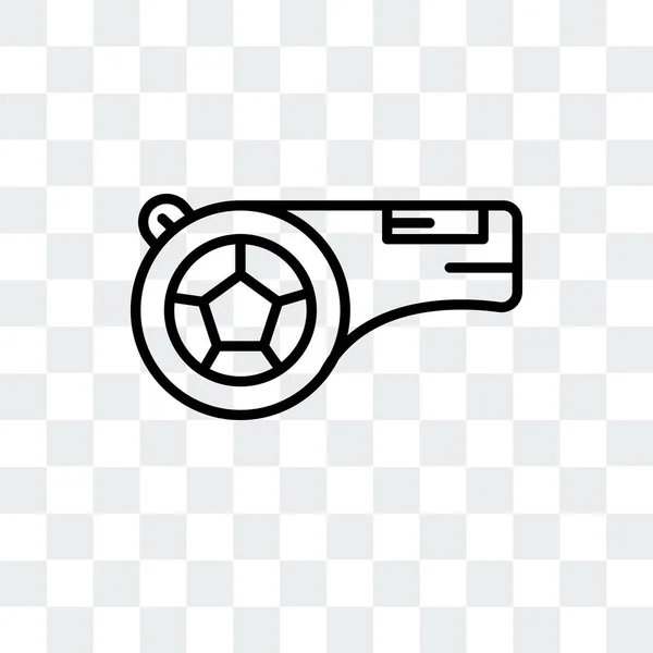 Silbato icono vectorial aislado sobre fondo transparente, diseño del logotipo de silbato — Archivo Imágenes Vectoriales