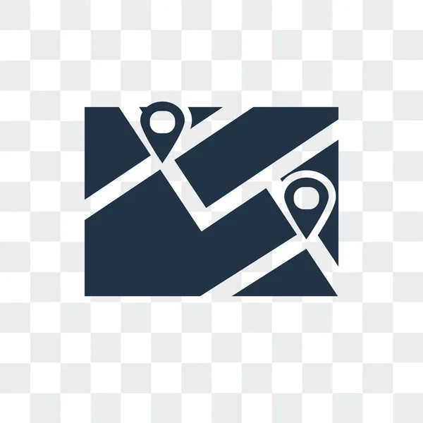 Icono de vector de ubicación aislado sobre fondo transparente, diseño de logotipo de ubicación — Vector de stock