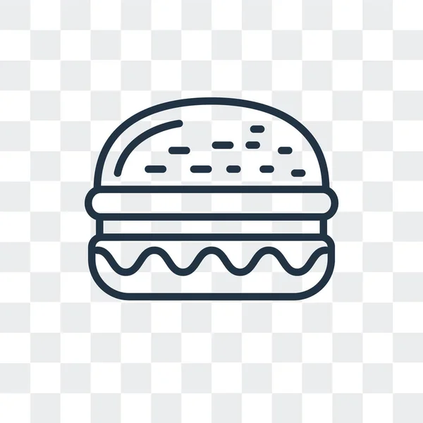 Burger wektor ikona na białym tle na przezroczystym tle, projektowanie logo Burger — Wektor stockowy