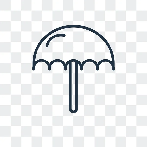 Umbrella vector icon isolated on transparent background, Umbrella logo design — Stock Vector