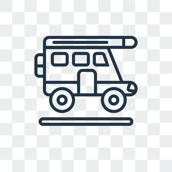 Icono de vector de caravana aislado sobre fondo transparente, diseño del logotipo de caravana — Vector de stock