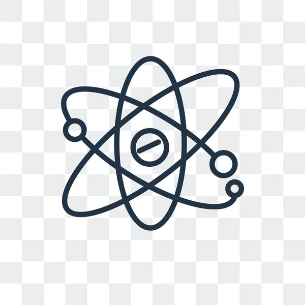 Иконка атомного вектора на прозрачном фоне, дизайн атомного логотипа — стоковый вектор