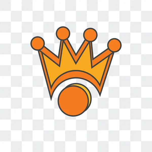 Kroon vector pictogram geïsoleerd op transparante achtergrond, Crown logo — Stockvector