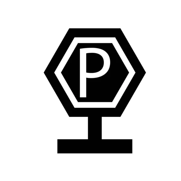 Parkschild-Symbol-Vektor isoliert auf weißem Hintergrund, Parkplätze s — Stockvektor