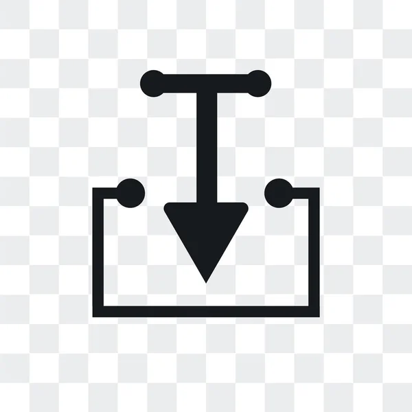 Scarica l'icona vettoriale isolata su sfondo trasparente, Downloa — Vettoriale Stock