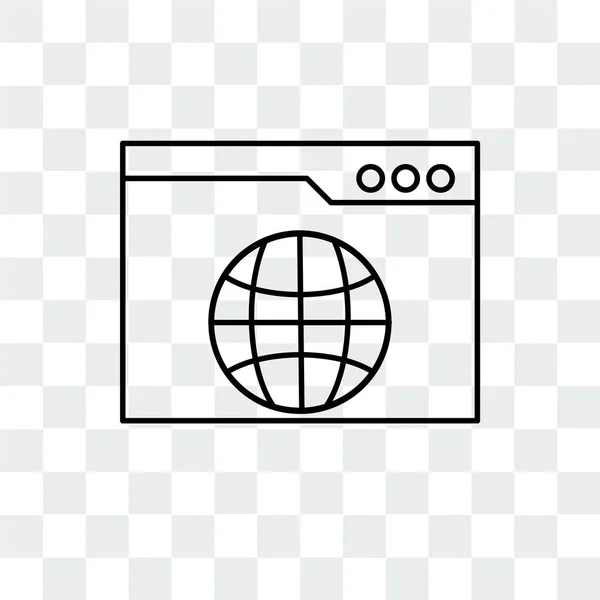 Przeglądarki wektor ikona na białym tle na przezroczystym tle, przeglądarki — Wektor stockowy