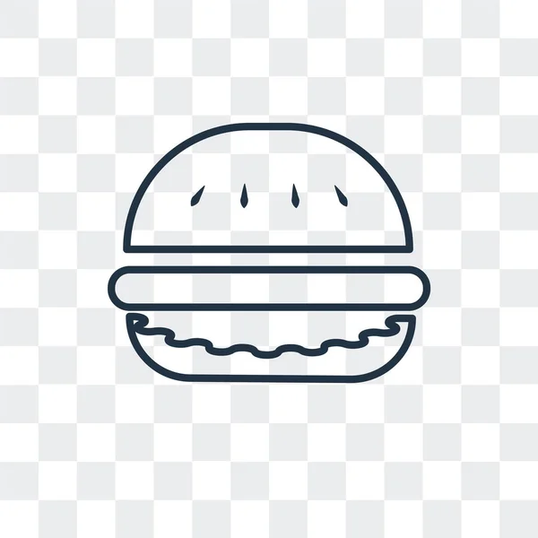 Icône vectorielle hamburger isolée sur fond transparent, logo Hamburger design — Image vectorielle