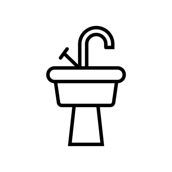 Sink icon Vektor isoliert auf weißem Hintergrund, sink sign — Stockvektor