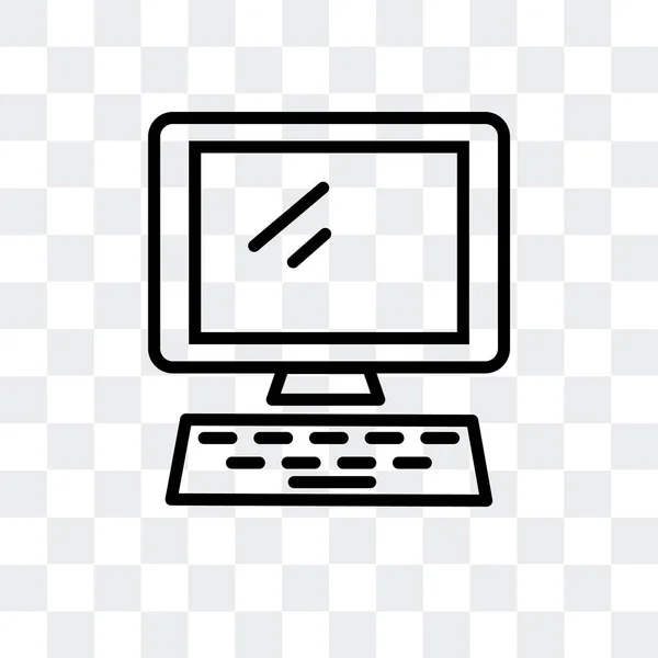 Компьютерный вектор значок изолирован на прозрачном фоне, дизайн логотипа компьютера — стоковый вектор