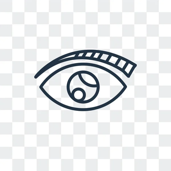 Ícone de vetor de visão isolado em fundo transparente, design de logotipo de visão —  Vetores de Stock