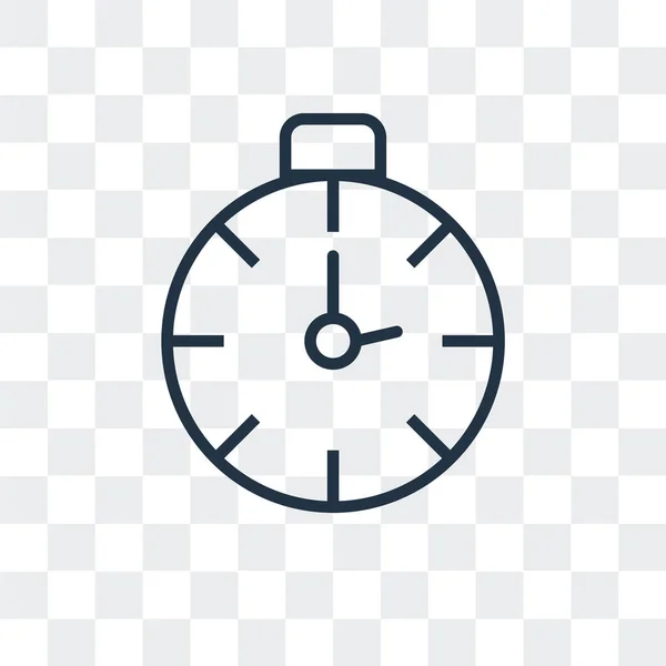 Stoppuhr-Vektor-Symbol isoliert auf transparentem Hintergrund, Stoppuhr-Logo-Design — Stockvektor