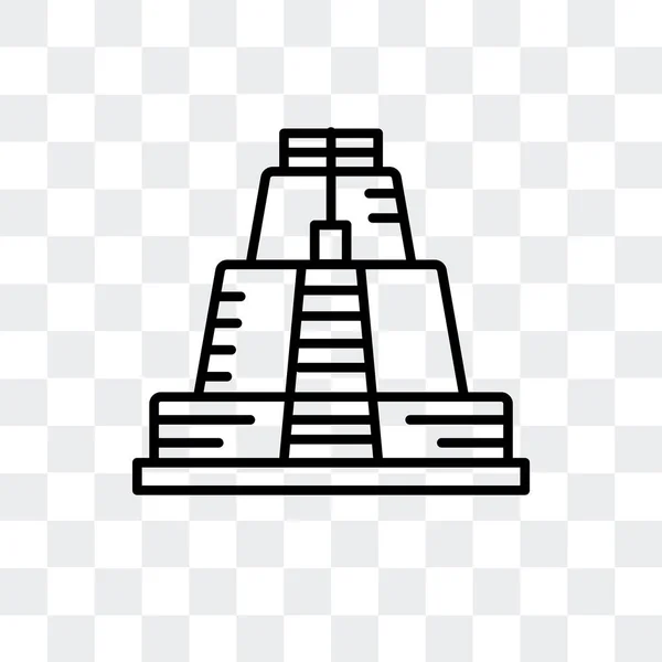 Piramide van de tovenaar vector pictogram geïsoleerd op transparante achtergrond, piramide van de tovenaar logo-ontwerp — Stockvector