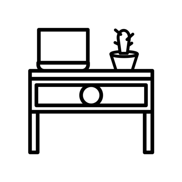 Bureau pictogram vector geïsoleerd op een witte achtergrond, Bureau teken, kantoor — Stockvector