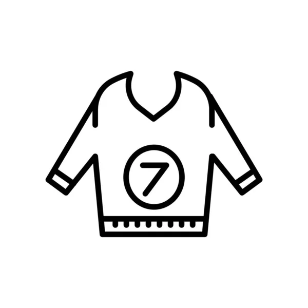 Футбольная майка иконка вектор изолирован на белом фоне, футбол j — стоковый вектор