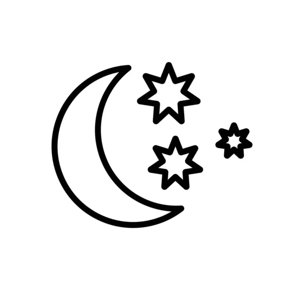 Vetor ícone da lua isolado no fundo branco, sinal da lua — Vetor de Stock