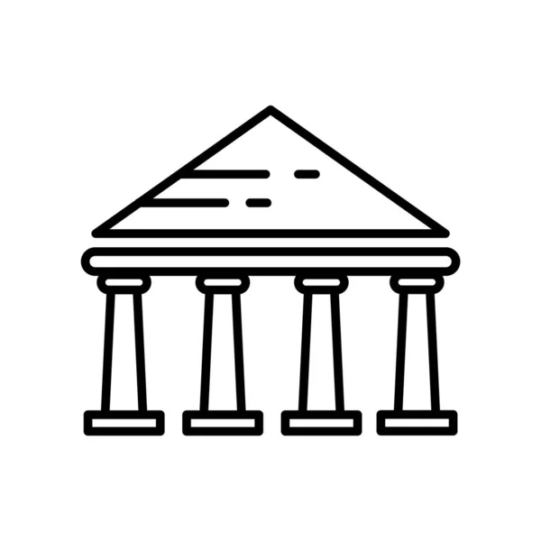 Вектор иконы Парфенона, выделенный на белом фоне, Парфенон си — стоковый вектор