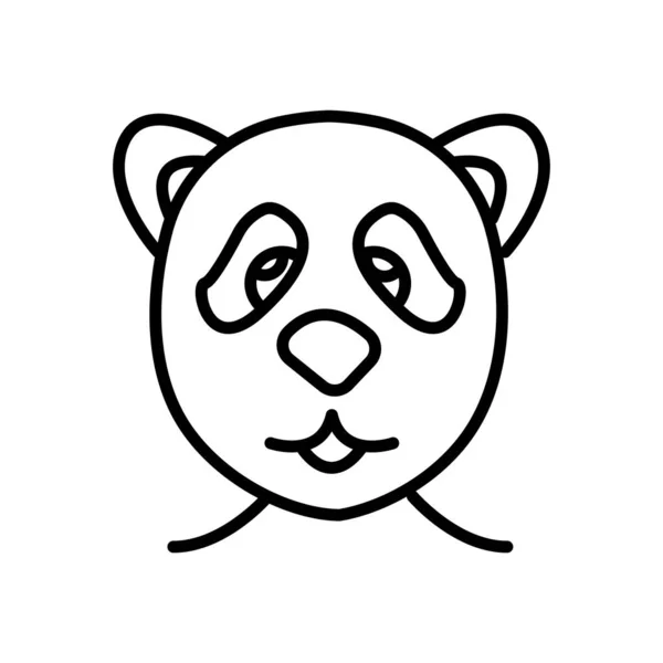 Panda orso icona vettore isolato su sfondo bianco, Panda orso — Vettoriale Stock