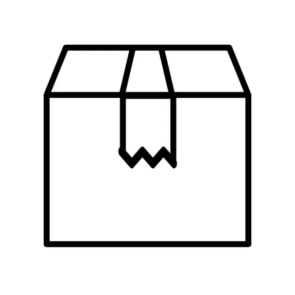 Κουτί διάνυσμα εικονίδιο απομονώνονται σε λευκό φόντο, κουτί σημάδι, γραφείο — Διανυσματικό Αρχείο