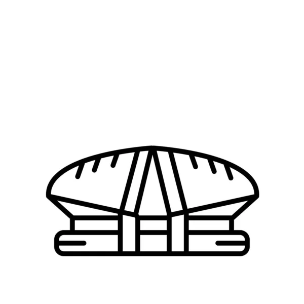 Vector de icono de edificio DPR / MPR aislado sobre fondo blanco, DPR / M — Archivo Imágenes Vectoriales