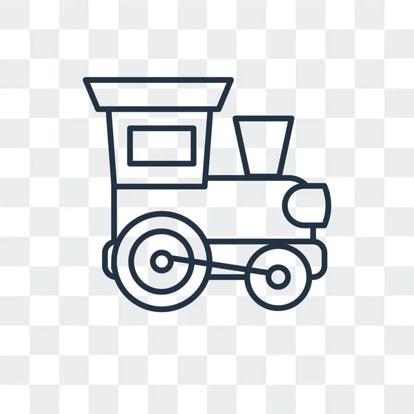 Trein vector pictogram geïsoleerd op transparante achtergrond, trein logo ontwerp — Stockvector