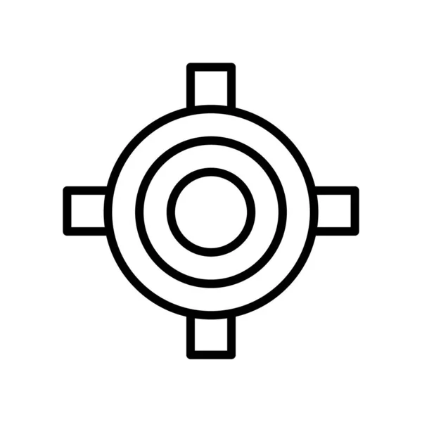 Vettore icona di destinazione isolato su sfondo bianco, segno di destinazione, o — Vettoriale Stock