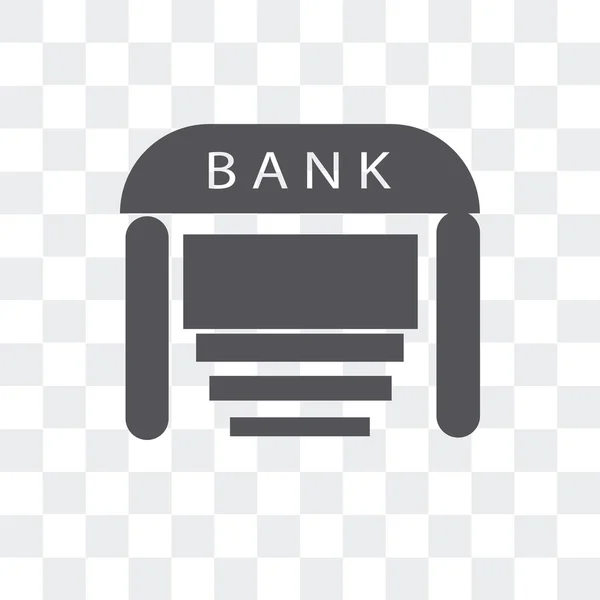 Banka vektorové ikony izolované na průhledné pozadí, banka logo d — Stockový vektor