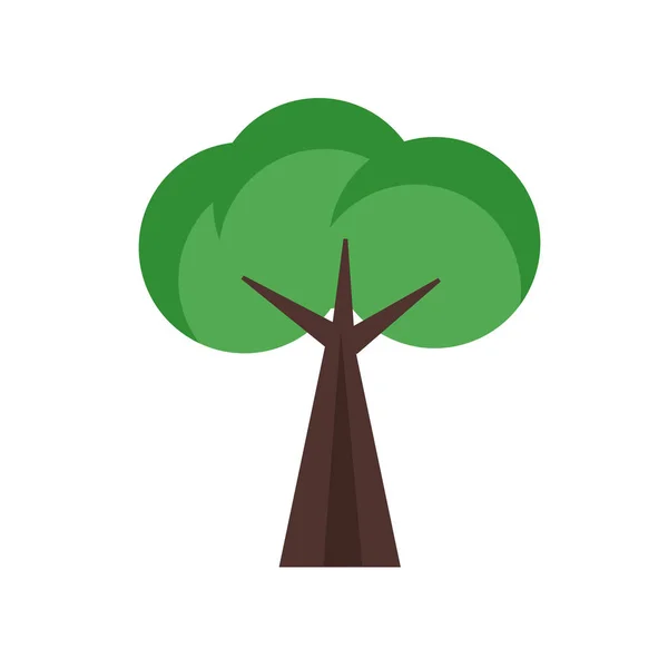 Árbol icono vector aislado sobre fondo blanco, Árbol signo, natur — Vector de stock