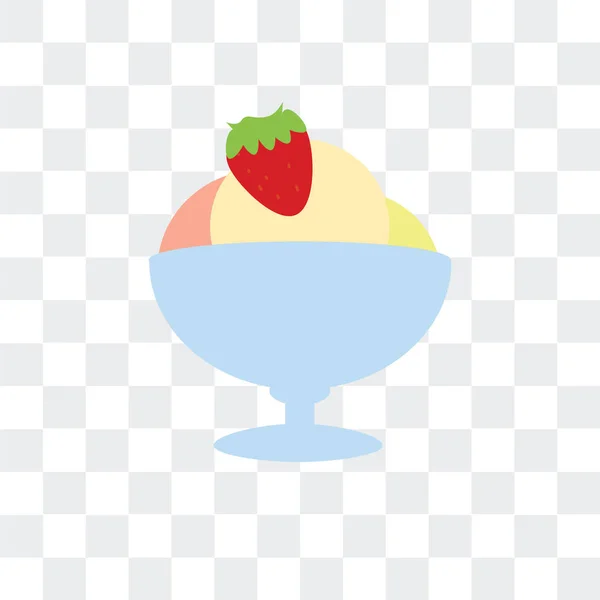 Icona vettoriale gelato isolato su sfondo trasparente, Ice cr — Vettoriale Stock