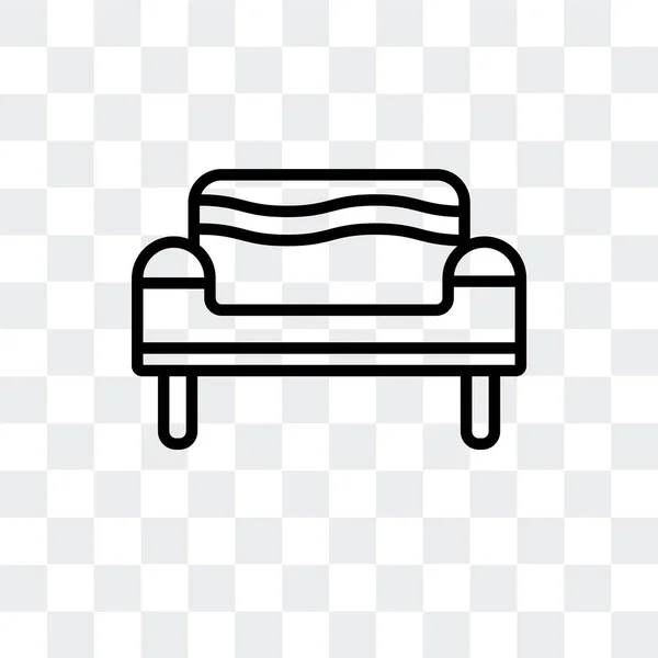 Couch Vektor Icon isoliert auf transparentem Hintergrund, Couch Logo Design — Stockvektor