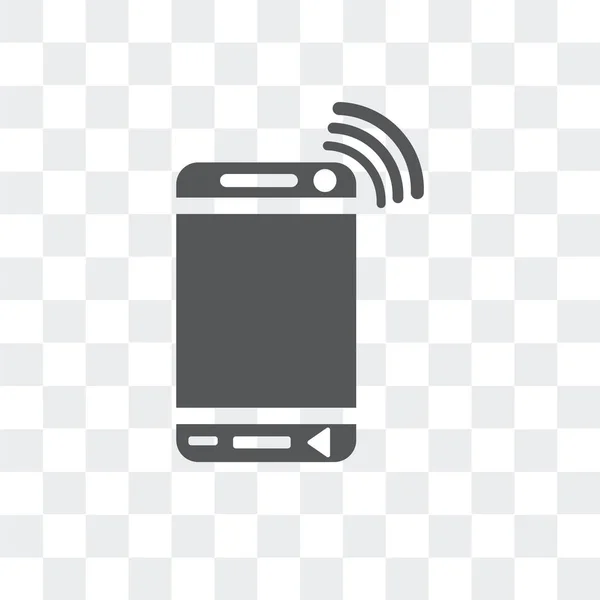 Handy-Vektor-Symbol isoliert auf transparentem Hintergrund, Mob — Stockvektor