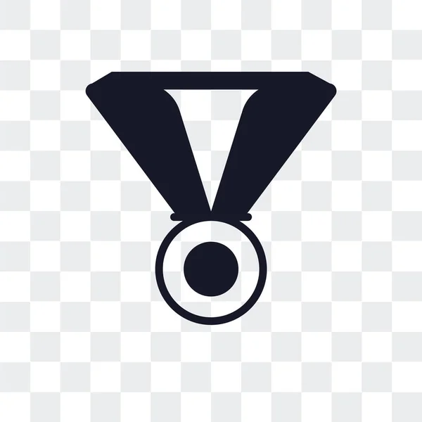 メダル ベクトルのアイコンが透明な背景、メダルのロゴに分離 — ストックベクタ