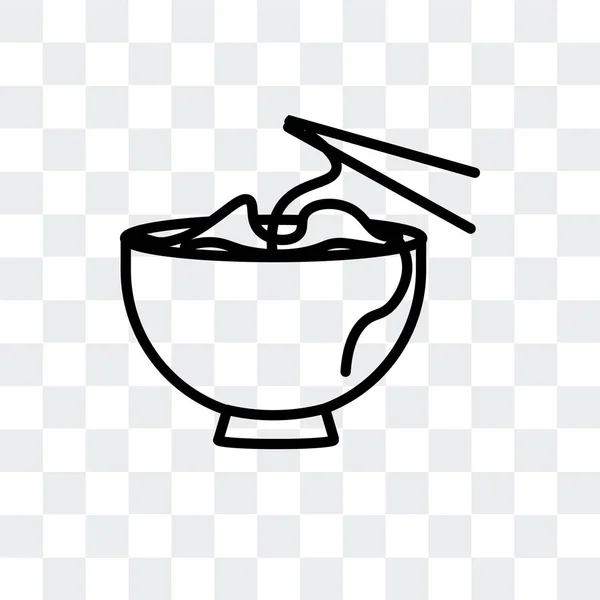 Noodles icona vettoriale isolato su sfondo trasparente, Noodles logo design — Vettoriale Stock