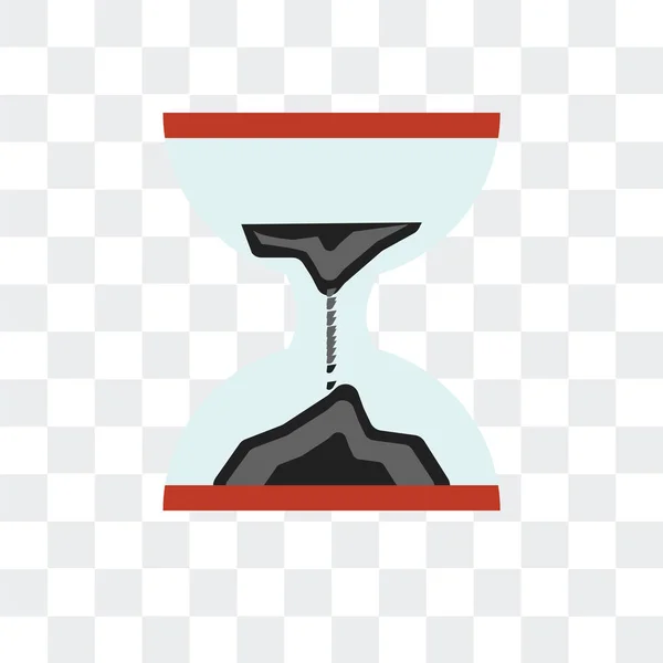Icône vectorielle horloge sable isolé sur fond transparent, sable — Image vectorielle