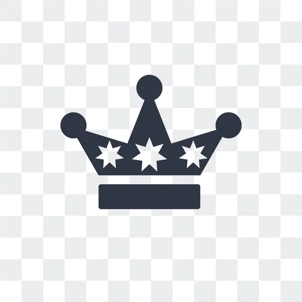 Prince couronne icône vectorielle isolé sur fond transparent, Pri — Image vectorielle