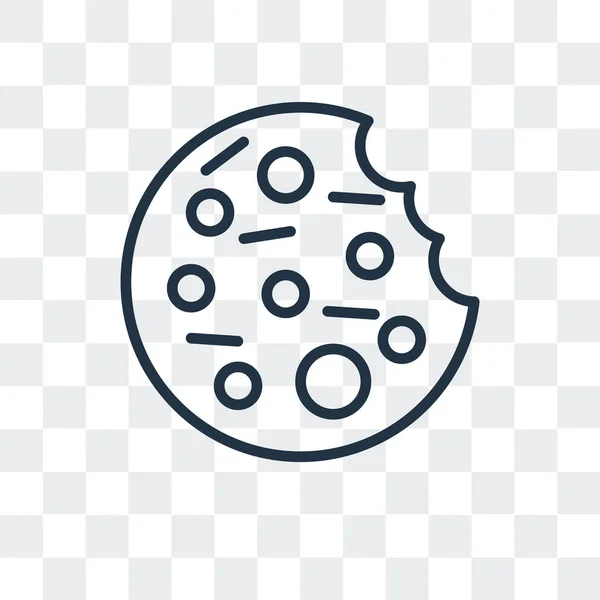 Cookie-Vektor-Symbol isoliert auf transparentem Hintergrund, Cookie-Logo-Design — Stockvektor