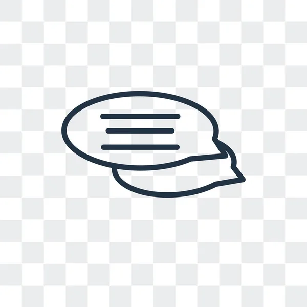 Chat-Vektor-Symbol isoliert auf transparentem Hintergrund, Chat-Logo-Design — Stockvektor
