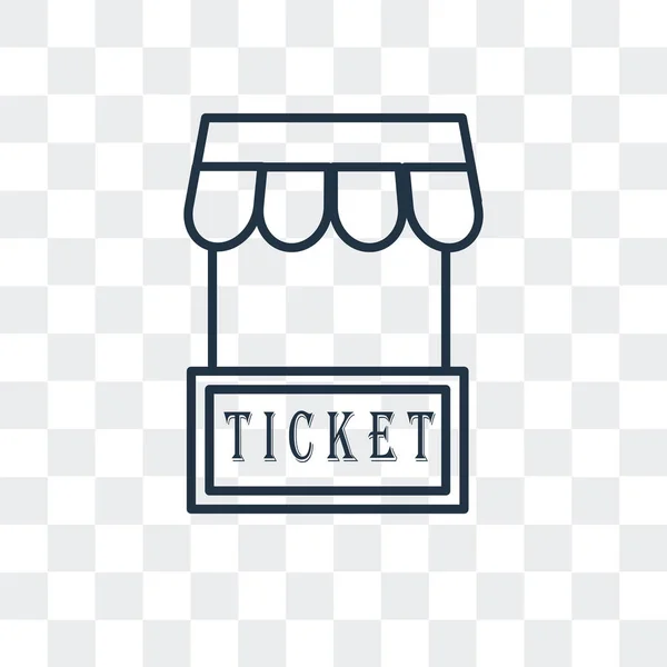 Icona vettoriale del biglietto isolata su sfondo trasparente, disegno del logo del biglietto — Vettoriale Stock