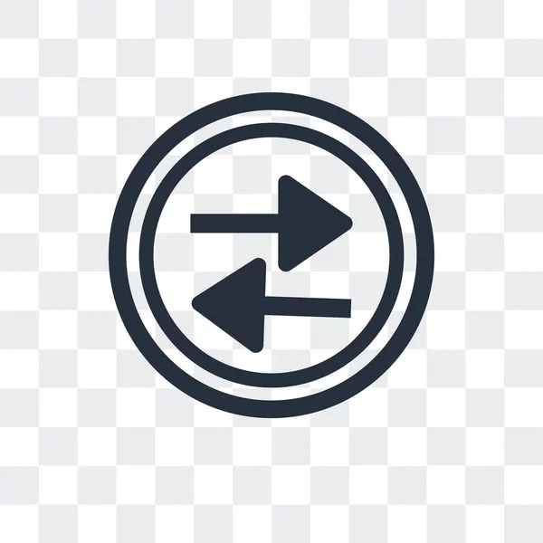 Pulse el icono del vector botón de reproducción aislado en fondo transparente — Vector de stock