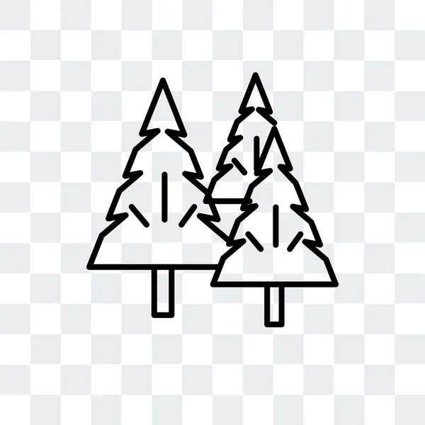 Forest vector pictogram geïsoleerd op transparante achtergrond, Forest logo ontwerp — Stockvector