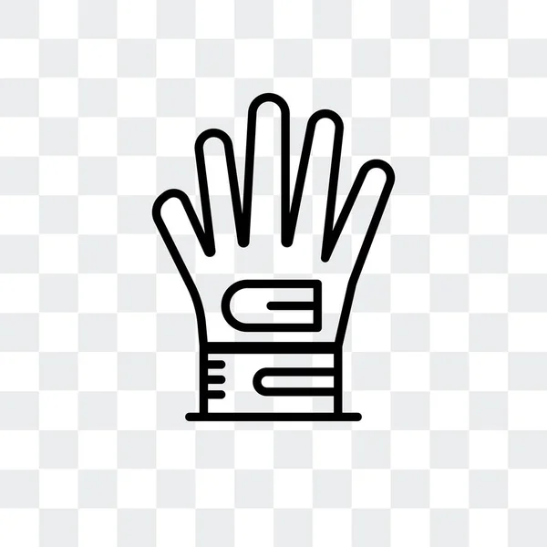 Guantes icono del vector aislado sobre fondo transparente, Guantes diseño del logotipo — Archivo Imágenes Vectoriales