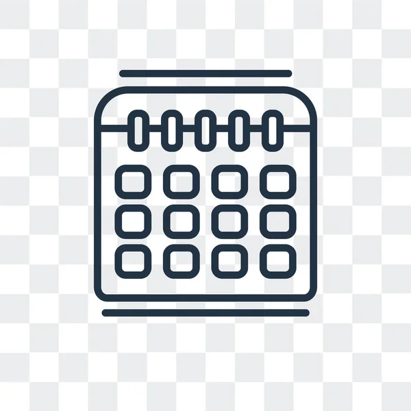 Kalendervektorsymbol isoliert auf transparentem Hintergrund, Kalender-Logo-Design — Stockvektor