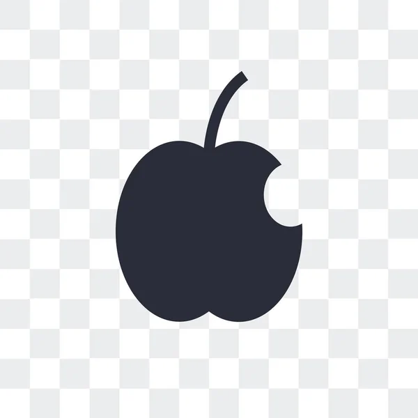 Яблуко вектор значок ізольовані на прозорому фоні, логотип яблука — стоковий вектор