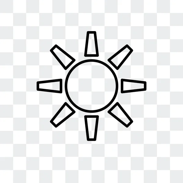 Icône vectorielle solaire isolée sur fond transparent, logo Sun design — Image vectorielle