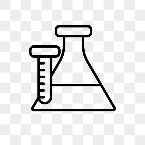Icono de vector de tubo de prueba aislado sobre fondo transparente, diseño del logotipo del tubo de prueba — Archivo Imágenes Vectoriales