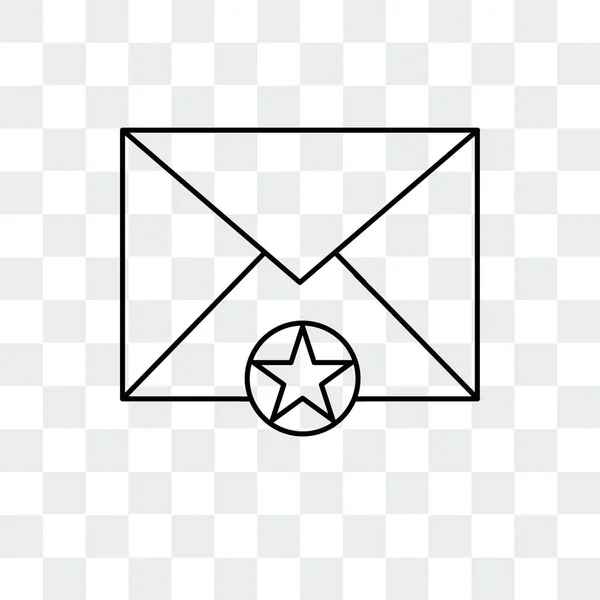 Mail vektor ikon elszigetelt átlátszó háttér, Mail logó d — Stock Vector