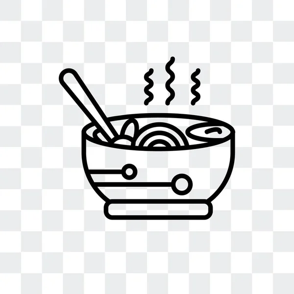 Icône vectorielle de soupe isolée sur fond transparent, Conception de logo de soupe — Image vectorielle